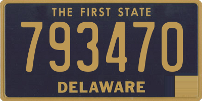 DE license plate 793470