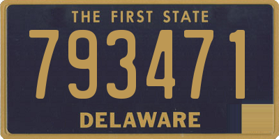 DE license plate 793471
