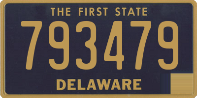 DE license plate 793479
