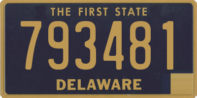 DE license plate 793481