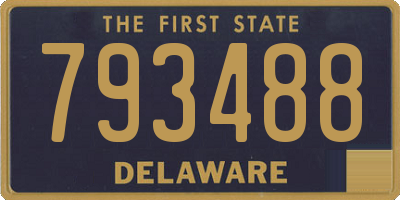 DE license plate 793488