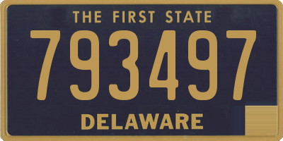 DE license plate 793497