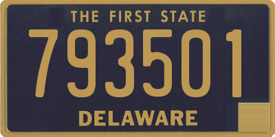 DE license plate 793501
