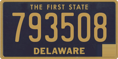 DE license plate 793508