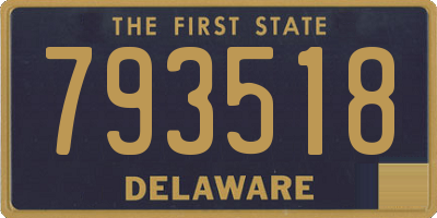 DE license plate 793518