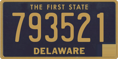 DE license plate 793521