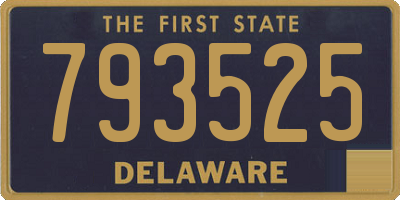 DE license plate 793525