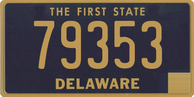 DE license plate 79353