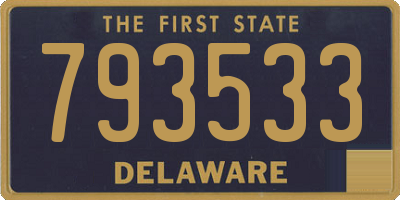 DE license plate 793533