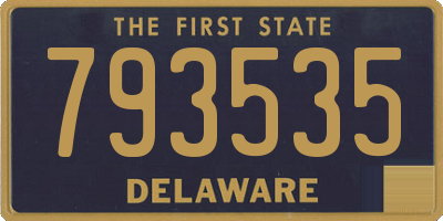 DE license plate 793535