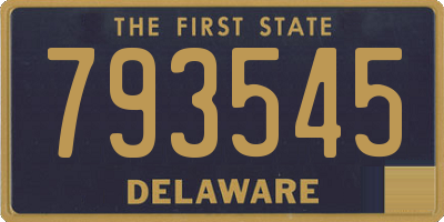 DE license plate 793545