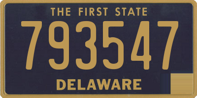 DE license plate 793547