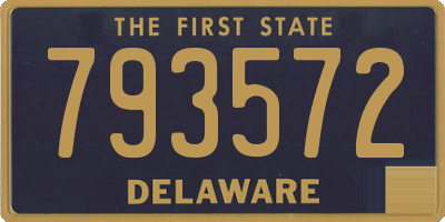 DE license plate 793572