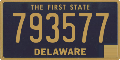 DE license plate 793577