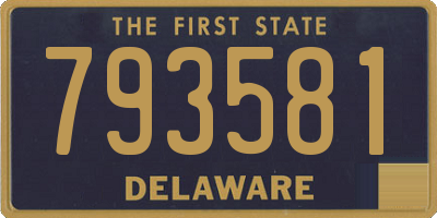 DE license plate 793581