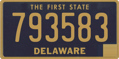 DE license plate 793583