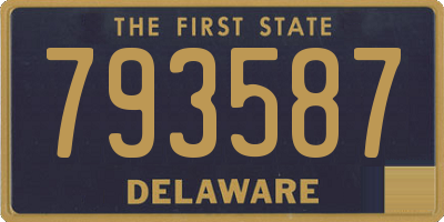 DE license plate 793587