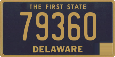 DE license plate 79360