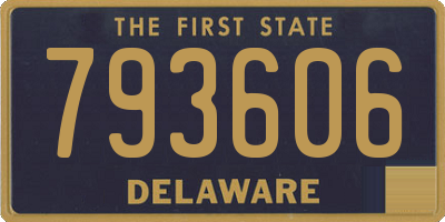 DE license plate 793606