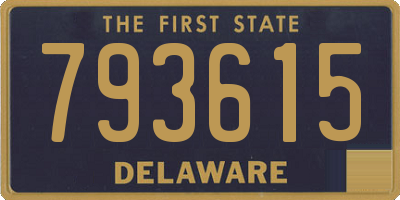 DE license plate 793615