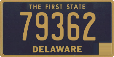 DE license plate 79362