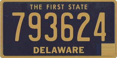 DE license plate 793624