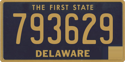 DE license plate 793629