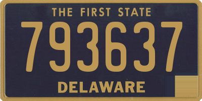DE license plate 793637