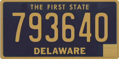 DE license plate 793640