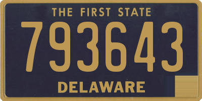 DE license plate 793643