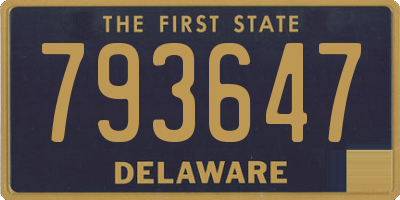DE license plate 793647