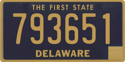 DE license plate 793651