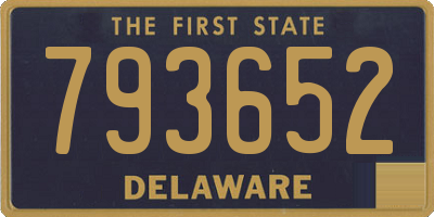 DE license plate 793652