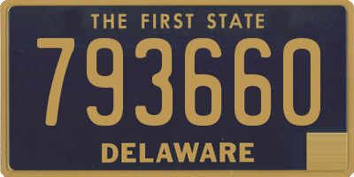 DE license plate 793660