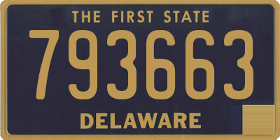 DE license plate 793663