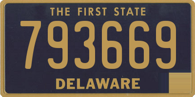 DE license plate 793669
