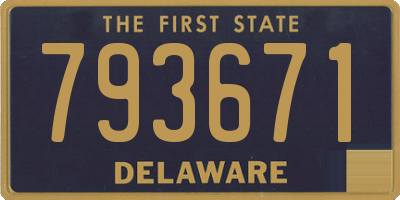 DE license plate 793671