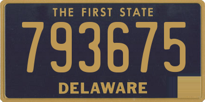 DE license plate 793675