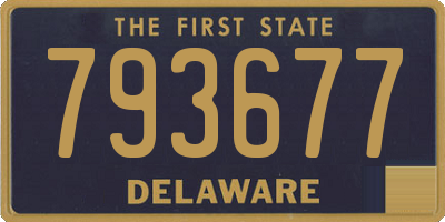 DE license plate 793677