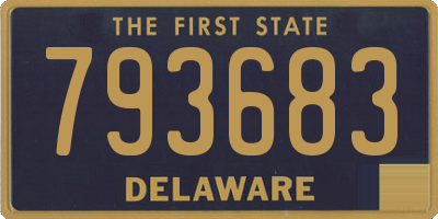 DE license plate 793683