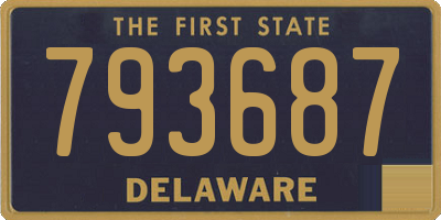 DE license plate 793687