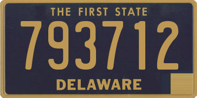 DE license plate 793712