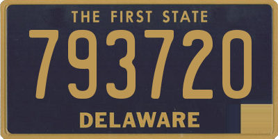 DE license plate 793720