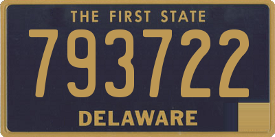 DE license plate 793722