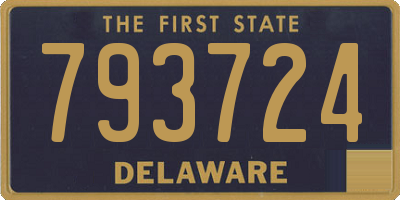 DE license plate 793724