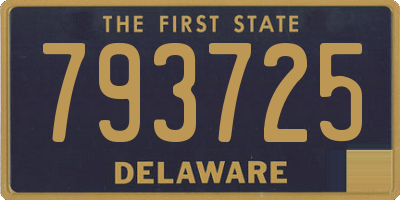 DE license plate 793725
