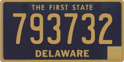 DE license plate 793732