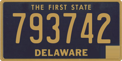DE license plate 793742