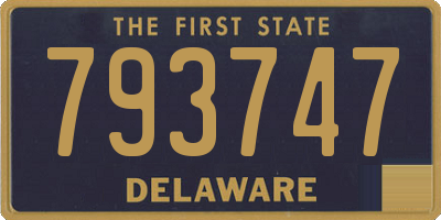 DE license plate 793747