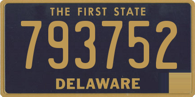 DE license plate 793752